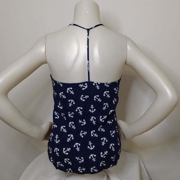 No Bounderies Blue Halter Neckline Sleeveless Rayon Camisole Tank Top Size S - Picture 3 of 7